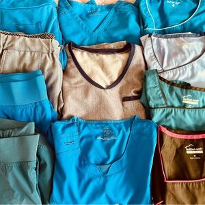 Scrub tops and pants